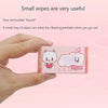 Mini Wet Wipes 8-packet set, 64 portable pocket-sized cleaning wipes with a cute cat design for on-the-go use.
