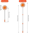 Sunflower Rotatable Mop, 360° round microfiber cleaning brush showing adjustable length from 55cm to 125cm.