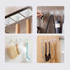 Pack of 10 adhesive single hooks: heavy-duty transparent wall hooks for organizing kitchen, bathroom, and home decor.