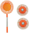 Sunflower Rotatable Mop with 360° round microfiber cleaning brush heads and adjustable handle for efficient floor cleaning.