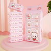Mini Wet Wipes 8 Packets, 64-piece set of portable pocket-sized cleaning wipes with cute cartoon cat character design.