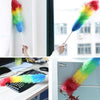 Rainbow Microfiber Duster: Static charge dust remover for home, car, keyboard, and furniture cleaning.