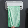 Wall-Mounted Garbage Bag Storage Box, adhesive kitchen bag dispenser for easy dispensing of plastic trash bags.