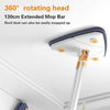360° Rotatable Triangle Mop with adjustable long handle cleaning ceiling and wall dust effortlessly.