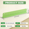 Silicone sink splash guard with suction cups and measurements, 38cm green kitchen and bathroom water splatter board.