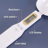 Digital Measuring Spoon Scale, 500g/0.1g high precision electronic kitchen scale with LCD display and unit switch buttons.