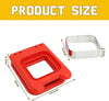 Stainless Steel Sandwich Cutter: DIY Uncrustables Maker and Sealer Mold showing exact dimensions for meal prep.