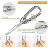 2-Meter Stainless Steel Clothesline with upgraded dual fix metal clasp and secure locking hanging hooks for laundry.
