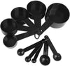 10-piece measuring cups and spoons set, professional plastic baking kit with stackable design for kitchen measurement.