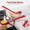 5-Piece Shark Design Kitchen Utensil Set, red food-grade silicone non-stick spatula and ladle cooking tools.