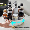 360° Rotating Spice Rack Organizer, a multi-functional Lazy Susan for kitchen countertop condiment storage.