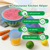 6-piece silicone stretchable lids set for airtight food storage, featuring universal covers for bowls and jars.