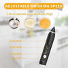 Rechargeable Coffee Beater, 3-speed handheld milk frother, and egg whisk with adjustable RPM levels for kitchen use.