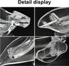Bird Shape Manual Lemon Squeezer, an elegant clear acrylic citrus juicer and slicer with detailed design views.