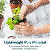 Disposable plastic gloves 100 pack for food-safe, transparent hand protection while gardening or preparing food.