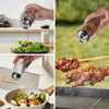 Rotating Spice Rack Organizer with 6 pcs glass jars, ideal for seasoning meals, cooking, and grilling.