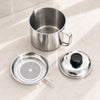 1.3L Stainless Steel Oil Filter Storage Pot Kitchen Accessories