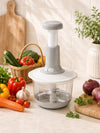 1500ml Manual Pump Food Chopper with 3 Blades Kitchen Accessories