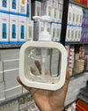 500ml portable clear soap dispenser bottle with pump for kitchen, bathroom, hand sanitizer, and dish soap.