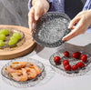 Premium quality 8pcs cloud texture plate set with unique glass design, perfect for serving appetizers and snacks.