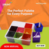 9-in-1 multi-colour masala box, large spice organizer for kitchen with removable containers and spoons.