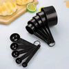 10-piece measuring cups and spoons set, professional plastic baking kit for kitchen measurements and cooking.