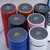 500ml smart water bottles in various colors with LED temperature display stainless steel flask lids.