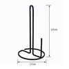 Metal Tissue Roll Stand, heavy-duty vertical paper towel holder with 32cm height and 17cm base diameter.
