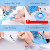 Vacuum Storage Bags Set featuring double-zip seals, anti-leak valve, and tear-resistant material for space saving.