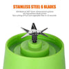 Portable juicer blender with 6 stainless steel blades for 380ml mini fruit bottle smoothie maker.