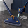 360° Rotatable Triangle Mop with adjustable long handle for efficient floor and wall cleaning and easy water wringing.
