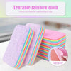 Kitchen Cleaning Wipes: Heavy duty grease remover and degreaser in rainbow tearable cloth sheets for household cleaning.