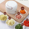 Mini Speedy Garlic & Vegetable Chopper: manual hand-pull food processor for mincing ginger, meat, garlic, and peppers.