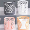 Floral Round Tissue Holder decorative organizer in assorted colors for modern home and office desk decor.